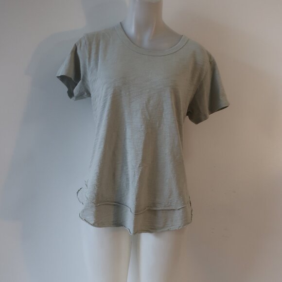 Womens Leallo Light Green T-Shirt W/Layered Bottom Hem L - Picture 1 of 7